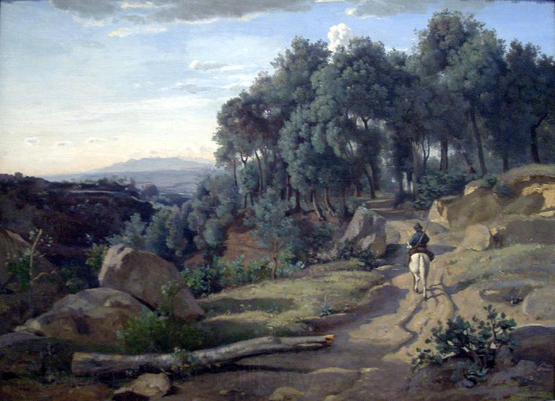Jean-Baptiste-Camille Corot A View near Volterra France oil painting art